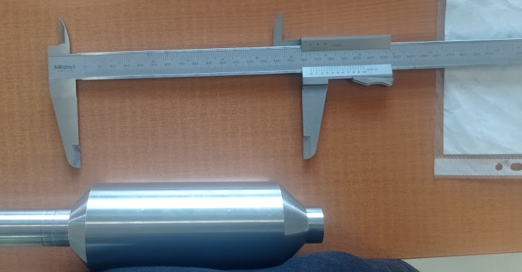 Medición de eje inoxidable